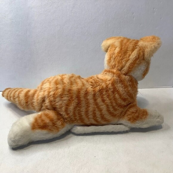 Vintage 1991 Takara Purr-fect Orange Tabby Kitten Cat Plush Stuffed Animal 12" - Picture 4 of 7